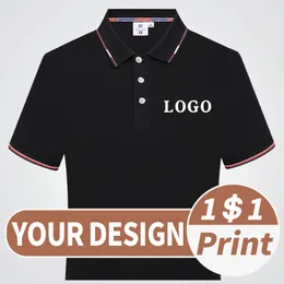 Men's Polos Golf Men's T-shirt Customized Polo Printed Text Pattern Summer Breathable Short Sleeve Embroidery Customized Icon Shirt 230720