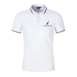 Polos Masculinos Marca Polo Moda Verão Homens Estampados Casual Manga Curta Lapela Ajuste Justo Jogging Fitness Roupas Esportivas 2023 S4XL 230720