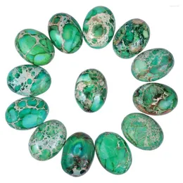 أكياس المجوهرات 2pcs/lot 22 × 30 ملم رواسب البحر Jasper Cabochons cabochons flatback شبه محددة