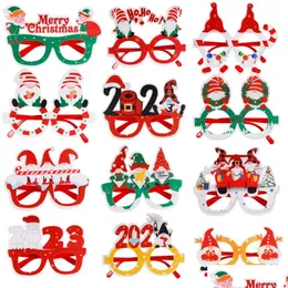 Christmas Decorations 2023 New Children Glasses Decoration Christma Po Props Snowman Elk Party Drop Delivery Home Garden Festive Supp Dhvtg