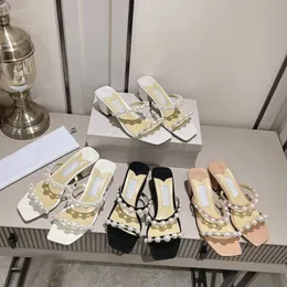 Designer-Sandalen, Perlenschuhe, Damen-Sandalen mit hohen Absätzen, Strass-Abendschuhe, Versender