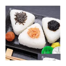 Andra Bakeware DIY Sushi Mold Delicious Rice Ball Food Press Triangar Maker Kit Japanese Kitchen Tools Lunch-Box Accessories Drop de Dhqk7