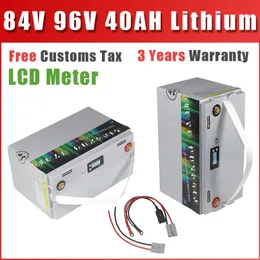 84V 96V 20AH 30AH 40AH Lithium ion Battery Electric Scooter motorcycle Tricycle IP68 Waterproof Battery