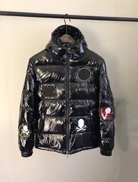 Broderi Badge Mens Down Jacket Skeleton Design Men Puffer Designer Down Winter Fashion Coat Storlek 1--5