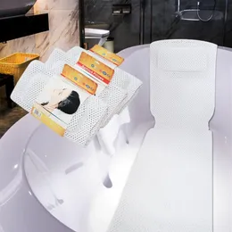 Kudde dekorativ kudde pvc skum andas 3D-mesh lager badkudde med full kroppsbad non-slip spa badkarmattmattmattmattadrass pad302c