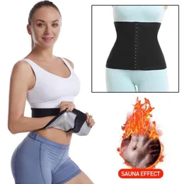 Bälten plus storlek Män och kvinnor i midjetränaren Svett med 3 krokar Mage Slimming Belt Body Shaper Forstens Viktkorsett