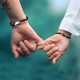 Charm Bracelets tai chi yin yang 커플 레트로 가십 굽기 나쁜 행운 손으로 직조 로프 브레이슬릿 일치하는 애인 브레이드 보석