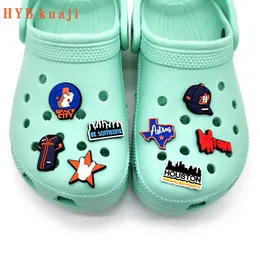 Hybkuaji Custom Texas Things Things Shoe Charms Wholesale Shoes Decorations PVC Buckles for Shoes