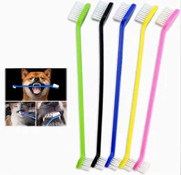 200 PCS Pet Supplies Cat Puppy Dog Dental Grooming Toothbrush Double-headed dog toothbrush Cat toothbrush Color Random send Free DHL FEDEX Shipping JL1672