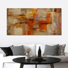 Modern Abstract Canvas Art City Wall Handmade Oil Painting Contemporary Wall Decor