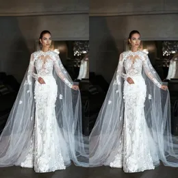 Ekskluzywne projektowanie Wrap Wrap 2019 Tiul Cloak Lace Ladies Bridal Cape Bridal Shall Dostosowane kurtki ślubne SHI256L