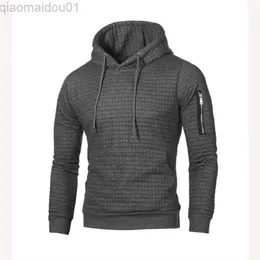 Herrtröjor tröjor mrmt 2023 varumärke mäns hoodies tröjor slim-fit sido blixtlås pullover för manlig rutig pullover hoodie tröjor l230721