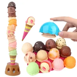 Kitchens Play Food 15PCS Kids Ice Cream Stack Up Play Children Simulation Food Kitchen Toy Pretend Play Toys Educational Toys for Baby Gifts 230720