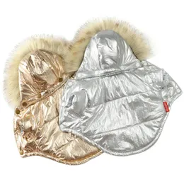 Собачья одежда зимняя теплая куртка для маленьких собак водонепроницаемые меховые капюшоны щенка для домашнего питомца чихуахуа