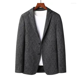 Herrenanzüge, Anzugjacke für Männer, Herbst und Winter, dicker Diamant-Stil, einreihig, lässig, Blazer, hohe Qualität, Größe M-4XL