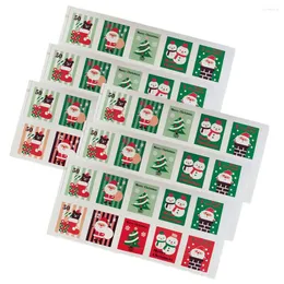 Gift Wrap Christmas Stickers Stickerxmas Envelope Party Kids Sealing Baking Games Merry Snowman Bulk Aktiviteter Namn Tag Hantverk
