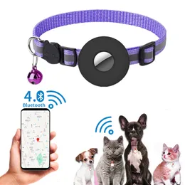 Andra hundförsörjningar Pet Mini GPS Tracker Smart Locator Brand Detection Wearable Bluetooth för Cat Bird Antilost Collar 230720