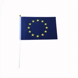 The European Union flag 14 x 21 cm small size banner 100 P C S LOT2008