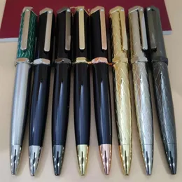 PiredPen Роскошные ручки с коробкой Congave Lattice BallPoint Holder Gold 7 Edge Shape-Pen Cap Pen Creend и Sapphire French241l