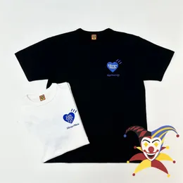 Mens Tshirts Blue Heart Printed Artificial Girl No Cry Tshirt Valentines Day Limited Edition Top Grade 230720