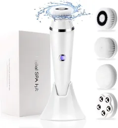 Face Massager Beauty Electric Cleansing Brush Spa Waterproof Spin Sonic Exfoliating Scrubber Skin Care Machine 230720