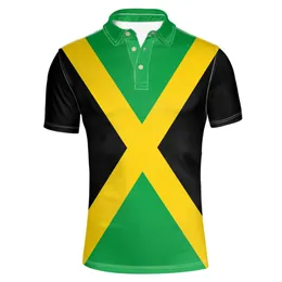 رجال Polos Jamaica Youth DIY مجاني مخصص مخصص رقم JAM Polo Shirt Nation العلم الجامايكي كلية الطباعة PO 0 الملابس 230720