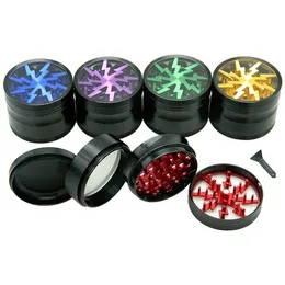 Flash Tobacco Grinder 4 Layers Spice Mill 63mm Alloy Metal Dry Herb Crusher Smoking Cigarette Accessories Herbal Grinder