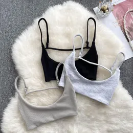 Женские танки 2023 Harajuku Summerless Sexy Sexy Sexy Camisole Женский ремень Слим -пляжный топ Y2K Рукока