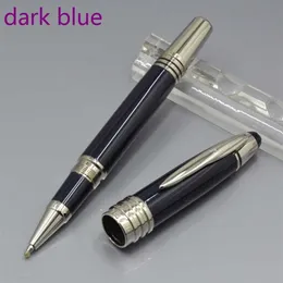 Wysokiej jakości jfk ciemnoniebieski metalowy rolka piłka pen ballpoint pen fontanna pióro biurowe promocja Promocja