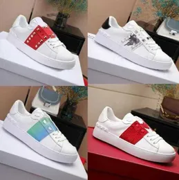 Studded Shoes valentinolies Leather shoe Women Low-top Sneakers Color Flats Genuine block Small white Rivet Designer Casual 0JCA
