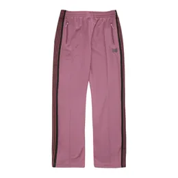 Herrbyxor 2023 nålar 1 Kvalitet Webbing Striped Butterfly Brodery Sports Casual Men Women Drawstring Trousers 230720