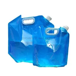 Bolsa de armazenamento de água dobrável para escalada ao ar livre Equipamento de hidratação para acampamento Tanque de água para churrasco 5L 10L garrafa de bolsa de leite de suco de plástico portátil para caminhadas em viagem