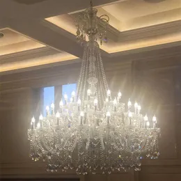 glass crystals for chandeliers Living Room el Large Double Layer chandelier K9 crystal lights luxury chandelier crystal Lights 2699