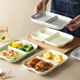 Plates Divided Meal Plate Reduced Fat Adult Ration Breakfast Tableware Household Partition