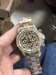 Orologi da uomo 40mm Diamond Iced Out Orologio da polso da uomo meccanico automatico Cinturino in acciaio inossidabile dorato Orologio da uomo classico da uomo sportivo Orologio da polso da uomo impermeabile