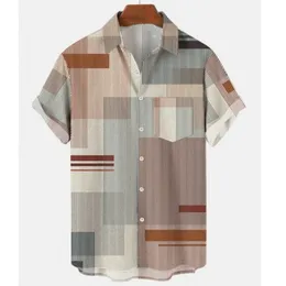 Freizeithemden für Herren, 3D-Hawaiihemd für Herren, 5XL, atmungsaktiv, Sommernähte, Retro-Hemden für Herren, einreihige Knopfleiste, kurzärmelig, Herrenoberteile 230721