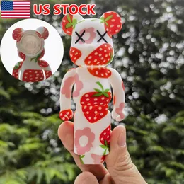 4" Silicone Hand Pipe Strawberry Bear Hand Pipe Bong Smoking Hand Pipe With Bowl