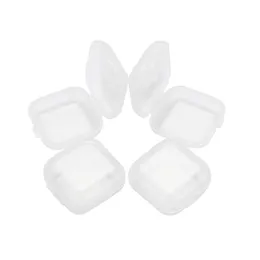 DIY Square Clear Box Plastik Depo Kapları Kapaklı Kılıf Kuyruklu Kulak Çıkarları SABLE KUTLARI 3.8*3.8cm