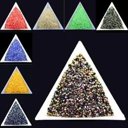 10000 pezzi / borsa SS6 2mm 8 colori gelatina AB resina strass di cristallo FlatBack Super glitter nail art strass decorazione di nozze perline non246c