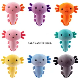 Großhandel süße Cartoon Salamander Puppe Axolotl Plüschtier Geburtstagsgeschenk Stofftier Kissen Spielzeug Puppen