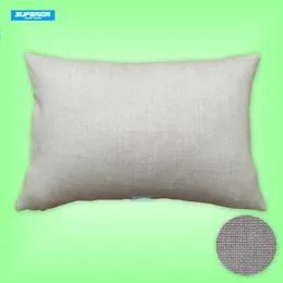 1PCS 12x18 cali bawełniana bawełnę Politestrową sztuczną lnianą poduszkę okładkę Plain Burlap Pillow Case Cotton Line Cushion Cover do S250i