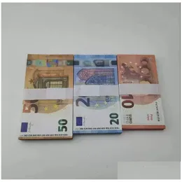 Outros suprimentos festivos de festas falsificadas nota 10 20 50 100 200 500 euros realistas bares de brinquedos copy cópia Movie de moeda FAUX-BILLE DHJT8