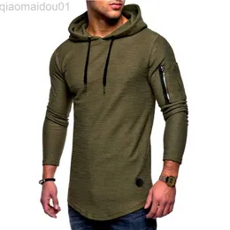 Erkek Hoodies Sweatshirts Erkek Hoodies Sweatshirts 2021Autumn Uzun Kollu Katı Külük Kapşonlu Sweatshirt Erkek Sokak Giyim Hoody Sweat Homme Plus Boyut 3XL L230721