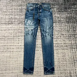 2020 Nya modemän högkvalitativa designer hål dekoration jeans ~ USA: s storlek jeans storlek 30-38 ~ toppar män s designer mager jeans