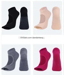 Five Fingers Half Toe Ballet Antiskid Yoga Calzini da pavimento Sport da pavimento Durevoli Open Peep Toes Calzino Good Grip Women Cotton Pilates Stocking