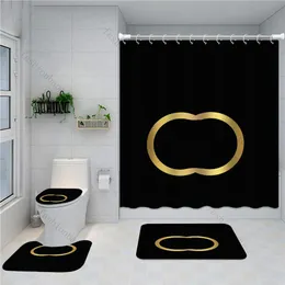 Cat Pattern Toilet Cover Mat Big Letter Shower Curtains Fashion Anti Skid Bath Mats el Home Bathroom Supplies271h