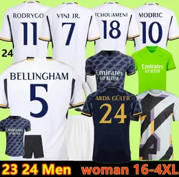 3xl 4xl 23 24 24 fanów Wersja gracza piłkarska Benzema Rodrgo Bellingham 2023 2024 Vini Jr Football Shirt Camiseta Futbol Men Kit Kit Women Modric Real Madrids 118
