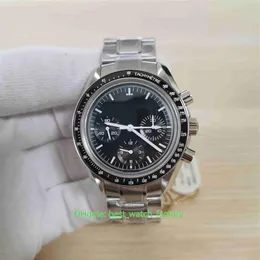 OM Factory Super Quality Watches 44 -мм лунные часы из нержавеющей стали, работающие хронограф Cal 9300 Автоматический механический мужчина WAT318G
