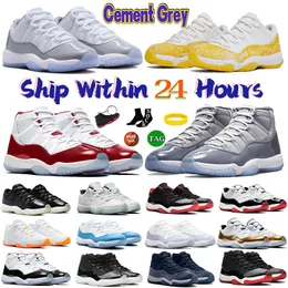 11 Basketball Shoes Cement Cool Grey Cherry Jumpman 11s Sneakers Jubilee Bred Concord Pure Violet Animal Pantone Low University Blue Men Women Sports Trainers