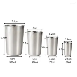 Кружки 1pcs 180/320 мл нержавеющая сталь чашки вина кофе Tumbler чайное молоко для бара виски на открытом воздухе